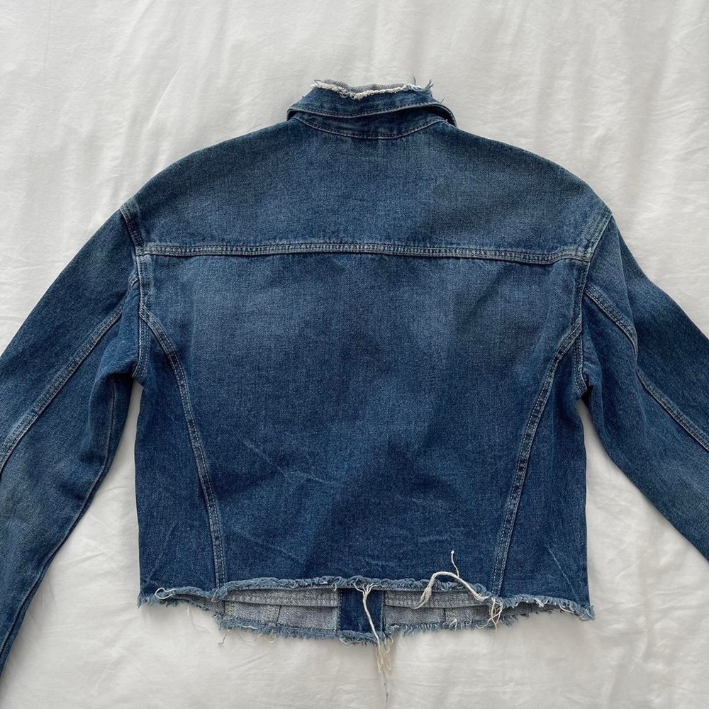 Zara Cropped Denim Jacket - Picture 3 of 5